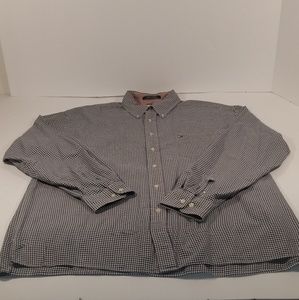 TOMMY HILFIGER BLUE PLAID LONG SLEEVE BUTTON DOWN